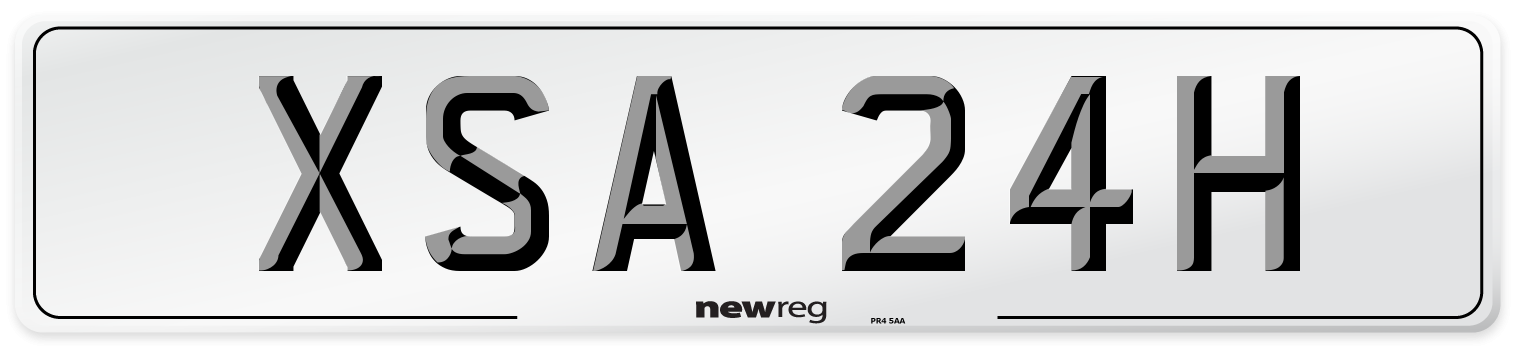 XSA 24H Number Plate from New Reg